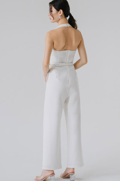 Carla Padded Jumpsuit (White)