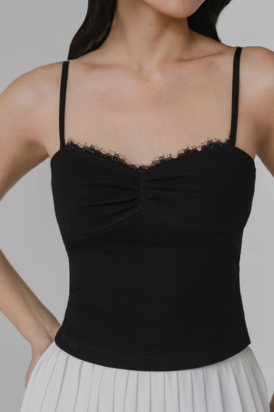 Blaire Padded Sweetheart Cami (Black)