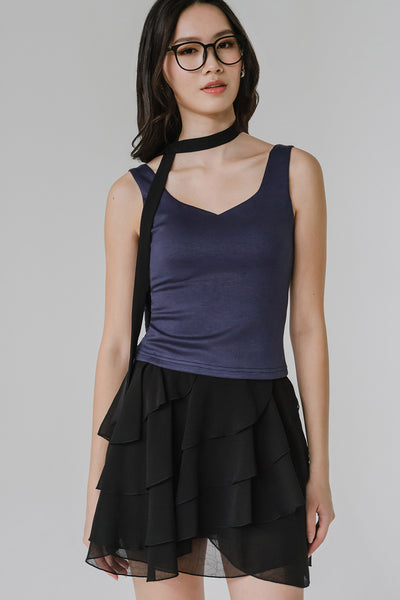 Fenna Padded Top (Navy Blue)