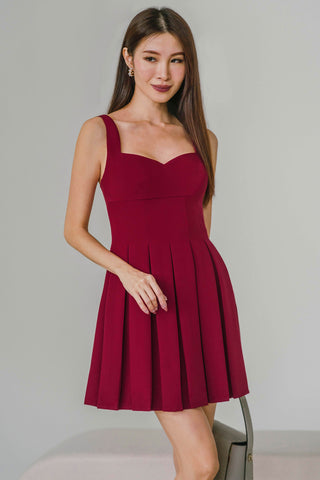 About You Pleated Dress (Red)