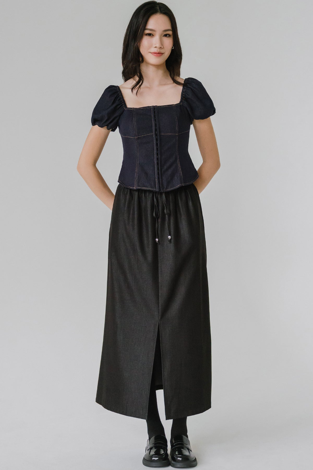 Colette Padded Top (Midnight Blue)