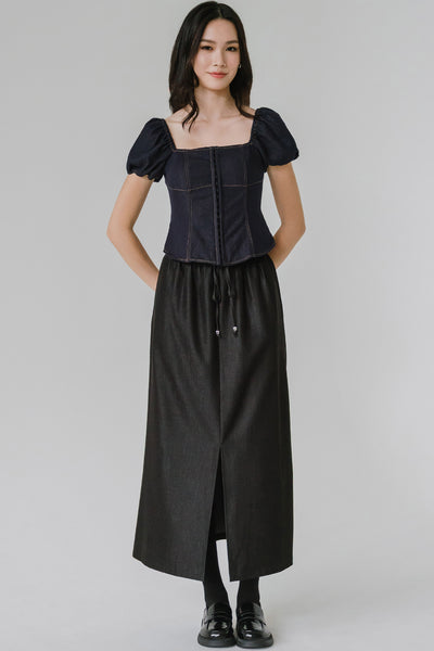 Colette Padded Top (Midnight Blue)