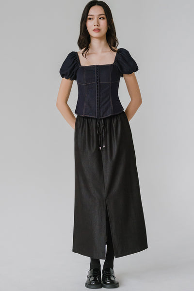 Colette Padded Top (Midnight Blue)