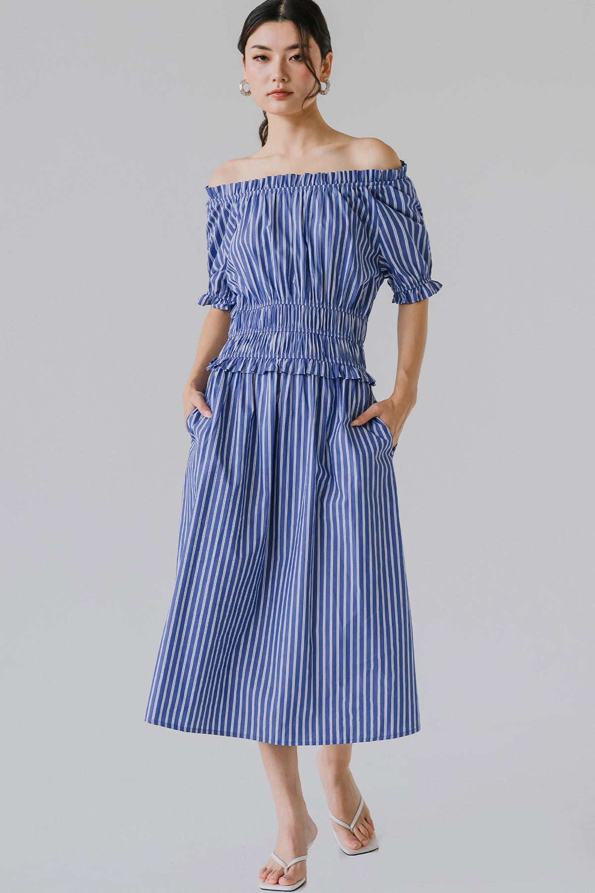 Venice Two-Way Dress (Blue Stripes)