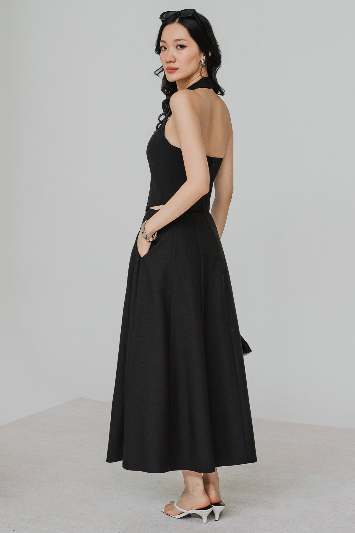 Aura Padded Halter Top (Black)