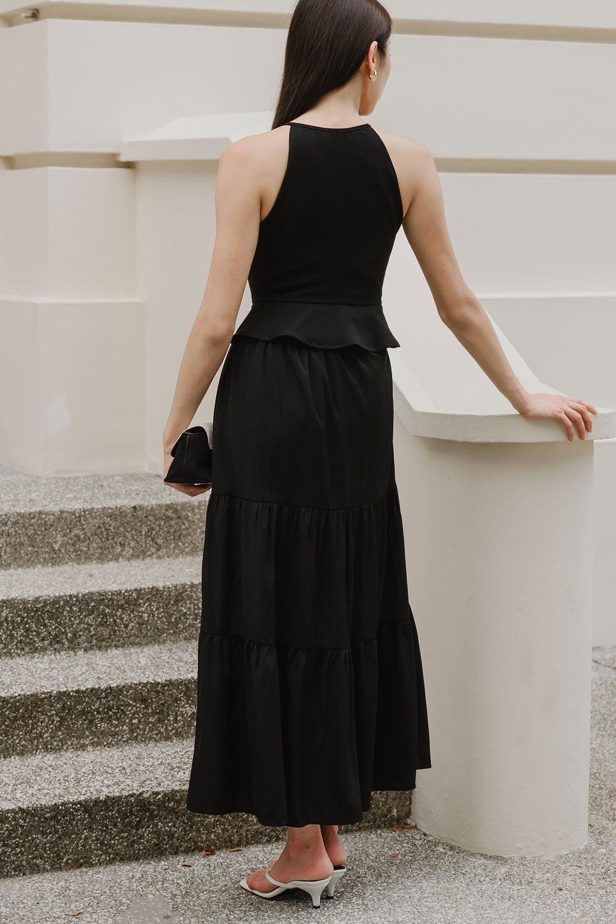 Lilith Tiered Skirt (Black)
