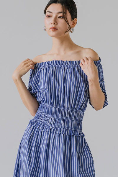Venice Two-Way Dress (Blue Stripes)