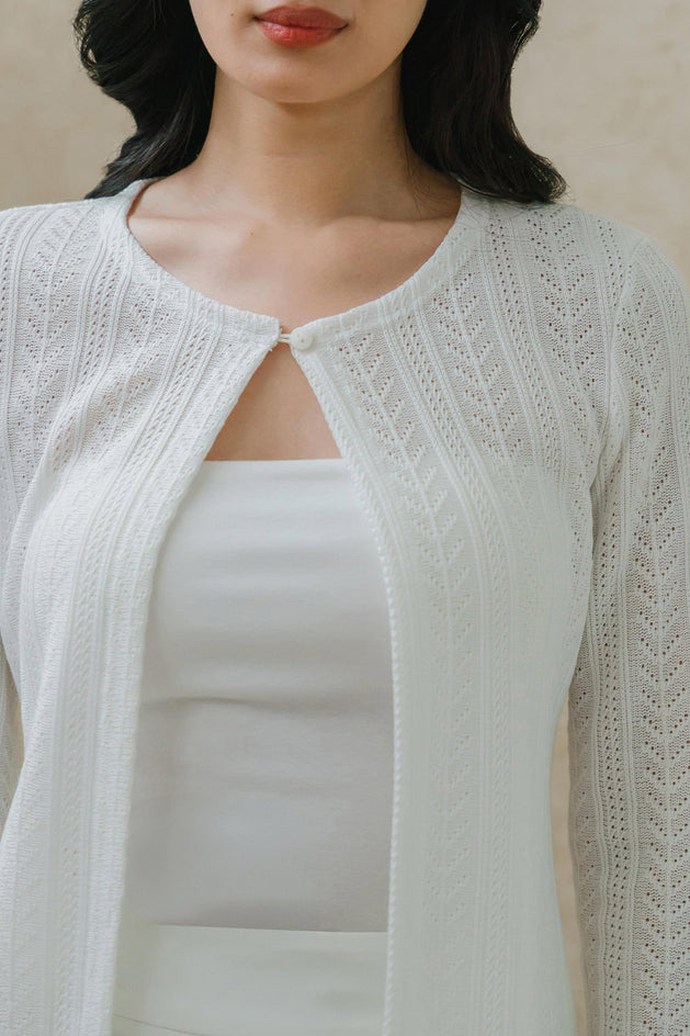 Summer Knitted Cardigan (White)