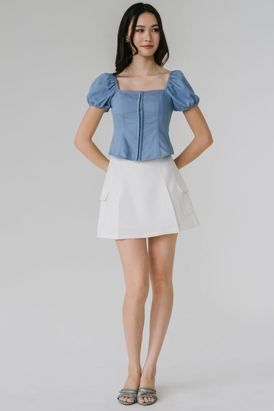 Colette Padded Top (Sky Blue)