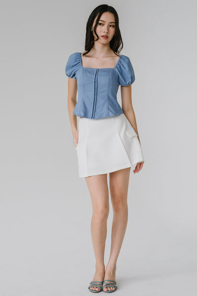 Colette Padded Top (Sky Blue)