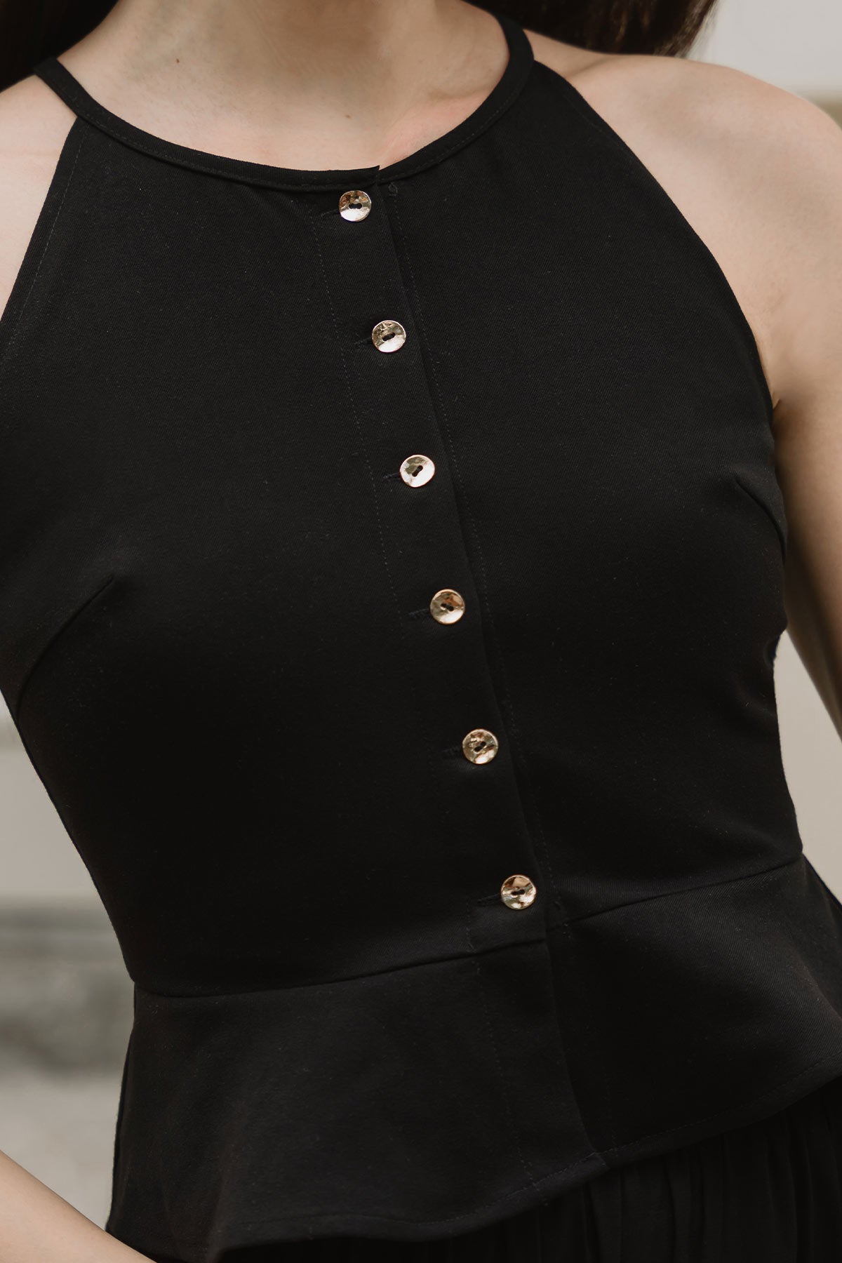 Lyra Halter Top (Black)