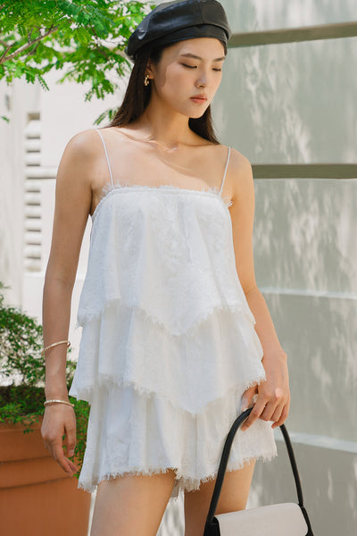 BO* Nellie Lace Romper (White)