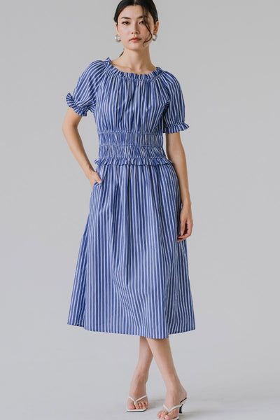 Venice Two-Way Dress (Blue Stripes)