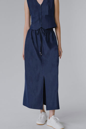 Dakota Drawstring Skirt (Navy)