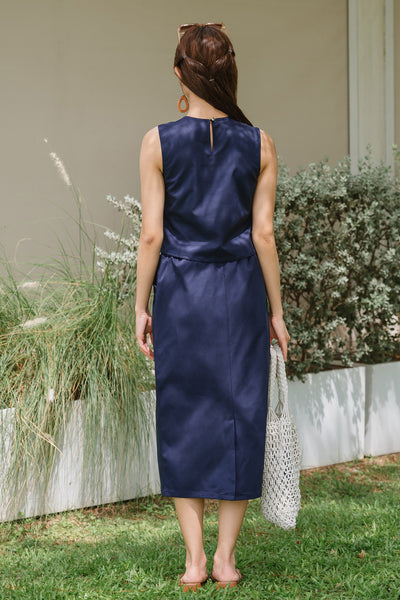 Rochelle Drawstring Skirt (Navy)