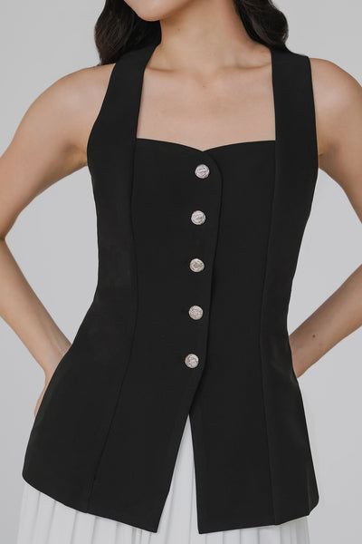 Rissa Vest Top (Black)