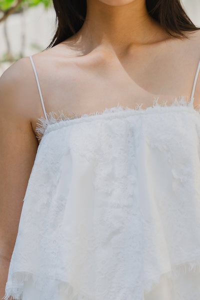 BO* Nellie Lace Romper (White)