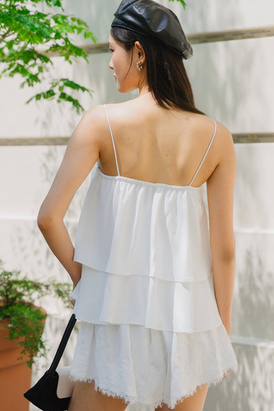 BO* Nellie Lace Romper (White)