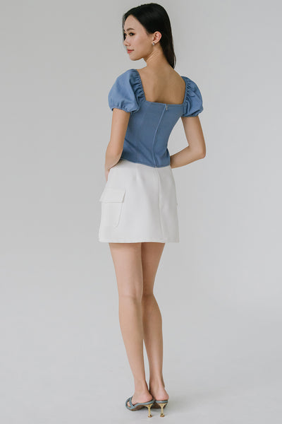 Colette Padded Top (Sky Blue)