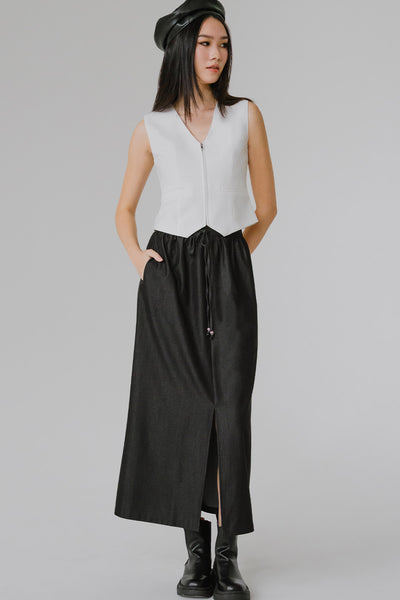 Dakota Drawstring Skirt (Black)