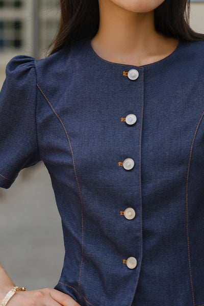 Kendall Denim Top (Blue)
