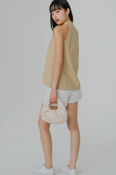 Vera Linen Vest (Tan)