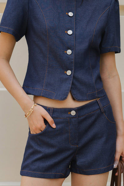 Kendall Denim Top (Blue)