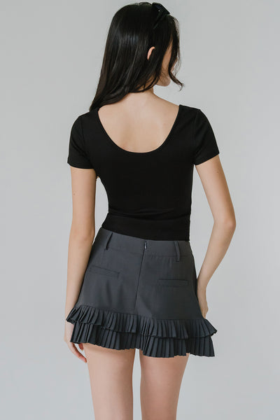 Emmeline Pleat Skort (Grey)