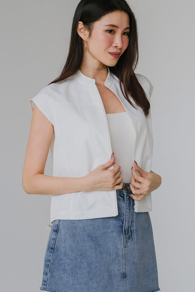 Asher Cinch Vest (White)