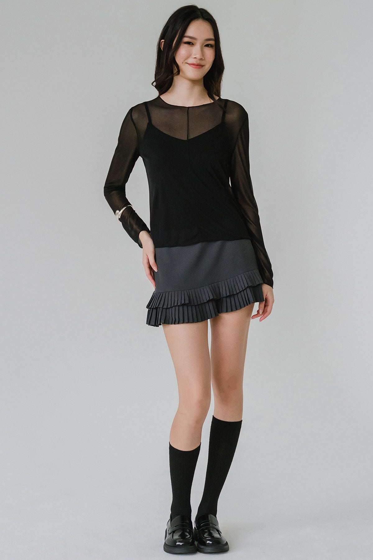 Amaryl Mesh 2-piece Top (Black)