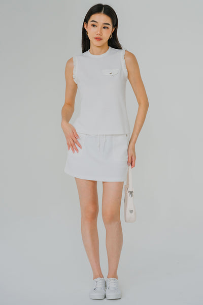 Monologue Tie Skort (White)