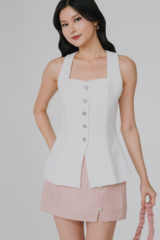 Rissa Vest Top (White)