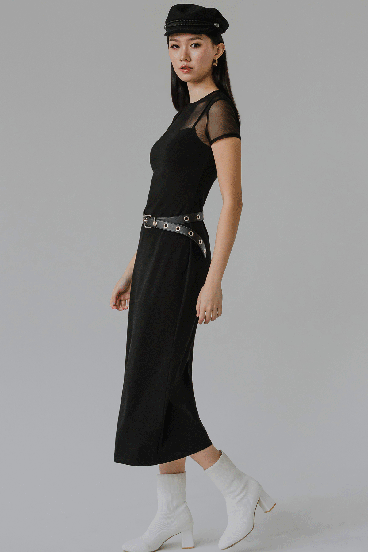 Backorder* Muse Padded Mesh Dress (Black)