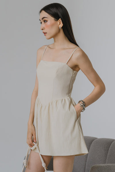 Elena Padded Romper (Ivory)