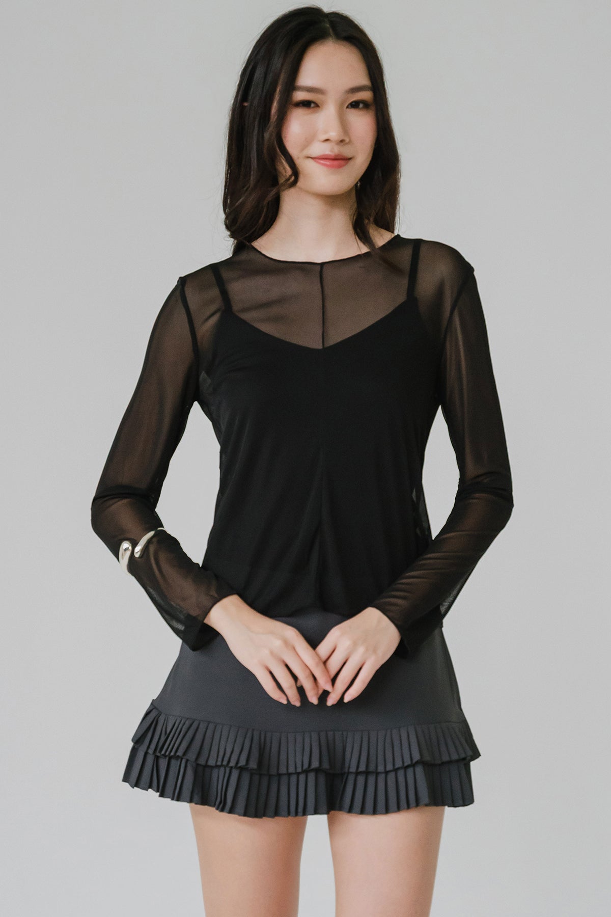 Amaryl Mesh 2-piece Top (Black)