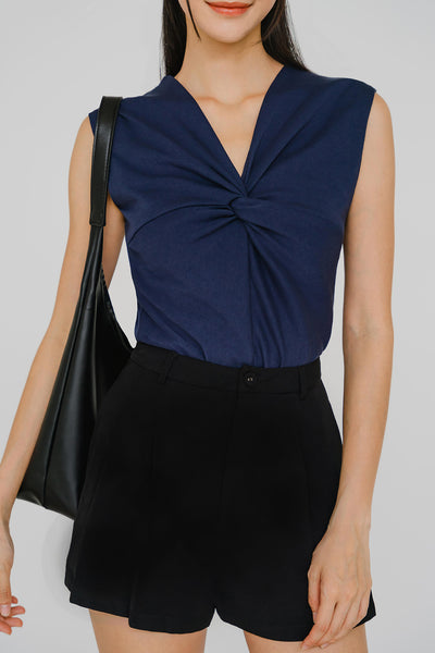 Blake Knotted Two-Way Top (Midnight Blue)