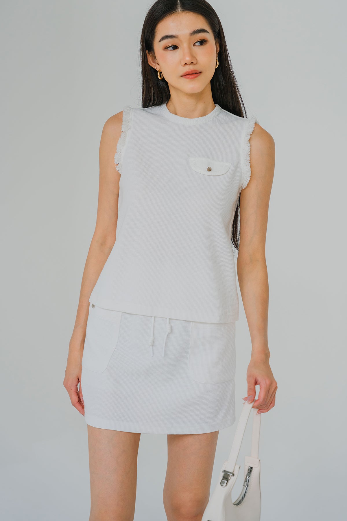 Monologue Tie Skort (White)