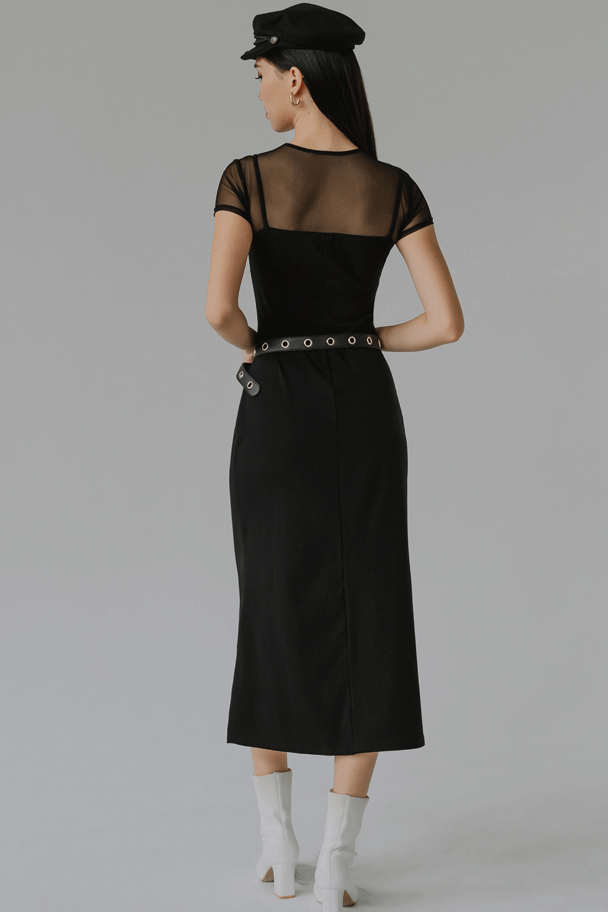 Backorder* Muse Padded Mesh Dress (Black)