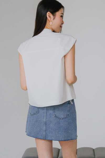 Asher Cinch Vest (White)