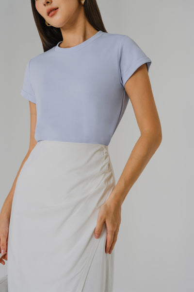 Cascade Linen Skirt (White)