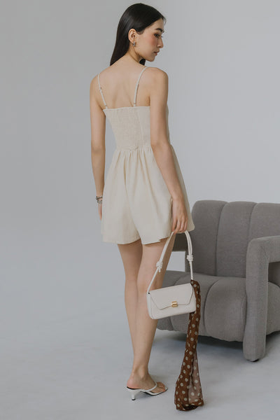 Elena Padded Romper (Ivory)