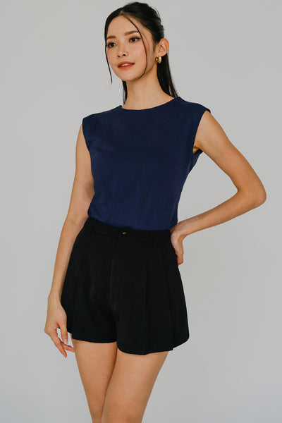 Blake Knotted Two-Way Top (Midnight Blue)