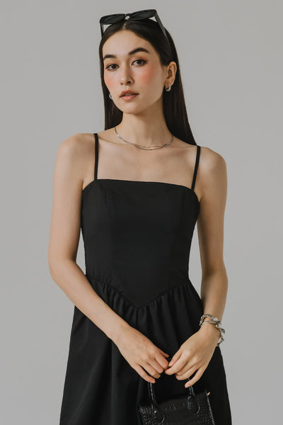 Elena Padded Romper (Black)