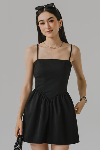 Elena Padded Romper (Black)