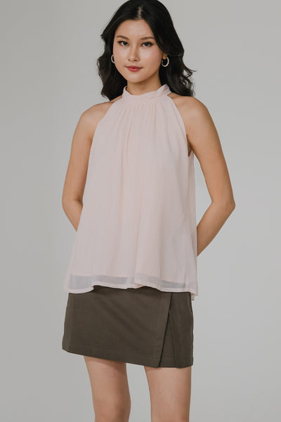 Lenora Halter Top (Light Peach)