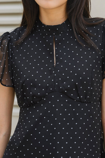 Emma Polka Top (Black)