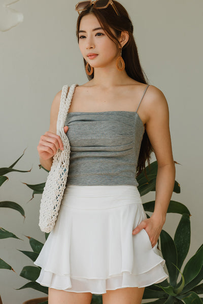 Yvette Tier Pocket Skort (White)
