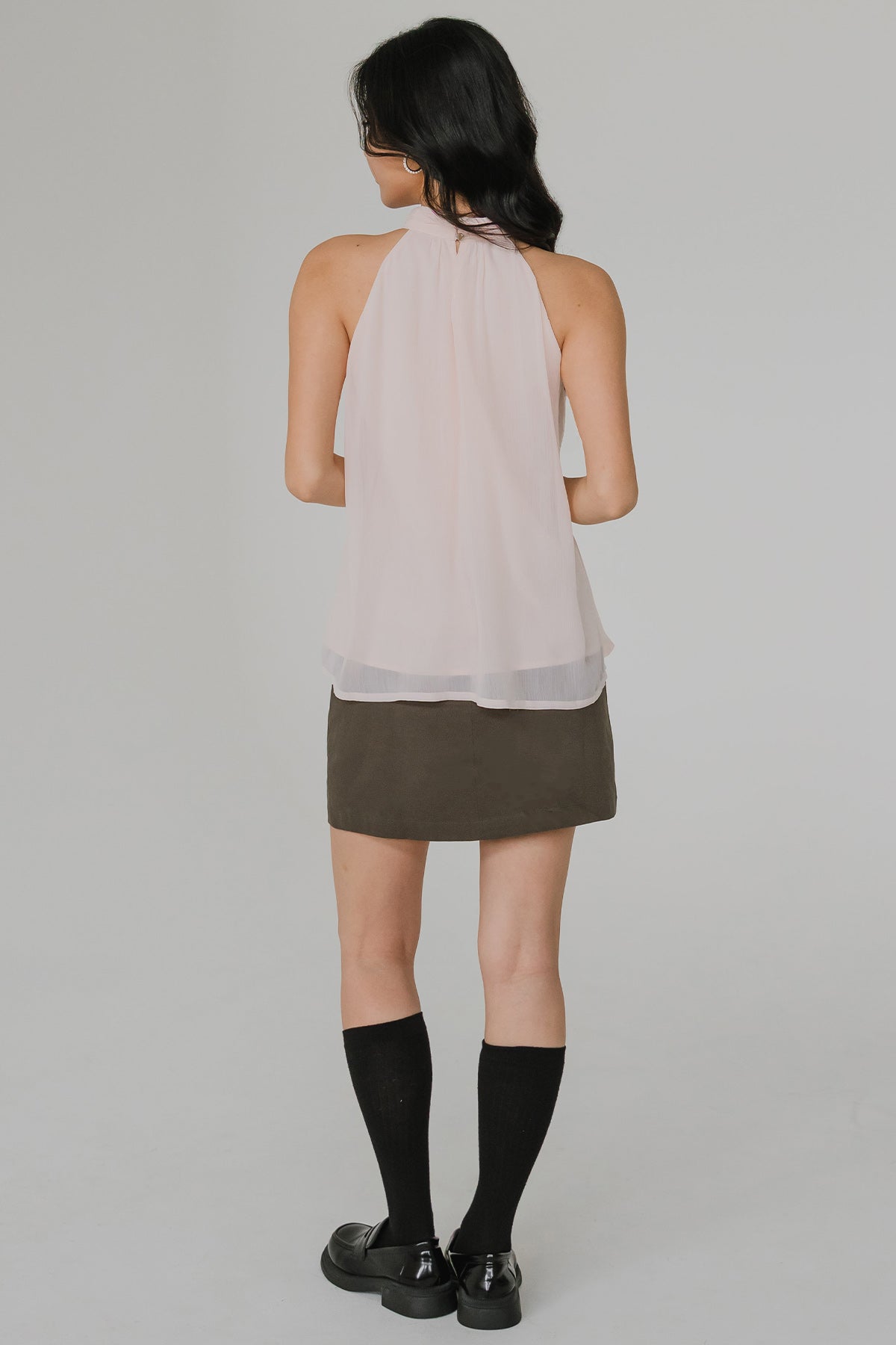 Lenora Halter Top (Light Peach)