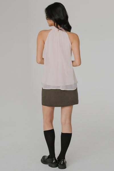 Lenora Halter Top (Light Peach)