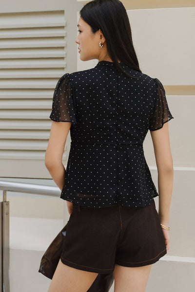 Emma Polka Top (Black)